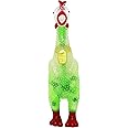 Animolds Tie-Dye Squeeze Me Rubber Chicken Toy | Screaming Rubber Chickens for Kids | Novelty Squeaky Toy Chicken (1 Pack Clear)