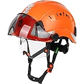 GREEN DEVIL Construction Safety Helmet Hard Hat with Visor and Safety Glasses ANSI Z89.1 Cascos De Construccion Vented ABS Work Hardhat for Men&Women