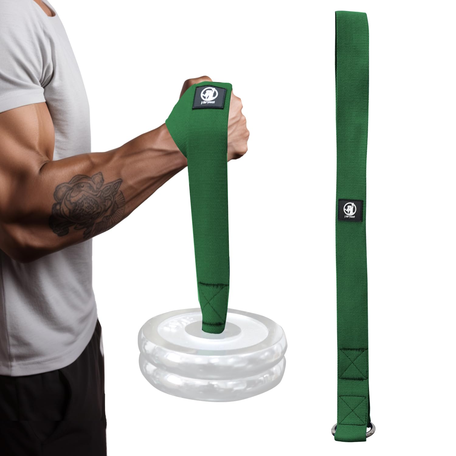 J Bryant Enhanced Arm Wrestling Training Loading Strap Suitable for Wrist Forearm and Biceps Workouts Compatible with 1 Inch and 2 Inches Barbell Plates Multifunctional Home Gym Fitness Equipment