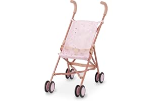 LullaBaby – 14-Inch Doll Stroller – Foldable Frame – Star – Print Design – Baby Accessories – Pretend Play 2+ Years