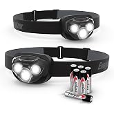 Energizer LED Headlamp PRO (2-Pack), IPX4 Water Resistant Head Light | Hands-free light, camping headlamps for indoor and outdoor use, 260 lumens, head lights for forehead, 3 modes
