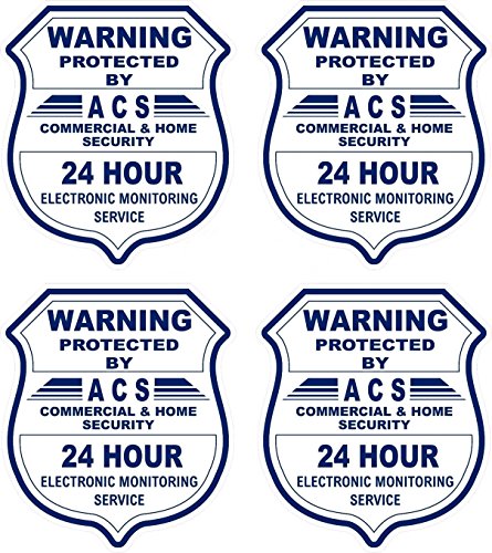 4 Pcs Amazing Modern GPS Security Sticker Sign Video Surveillance Camera Recording Being Watched Size 3.5" x 4"