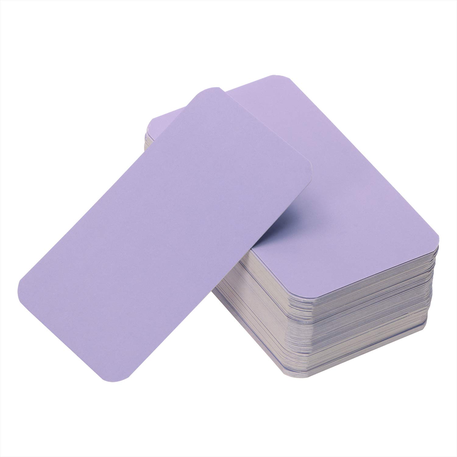 Tupalizy 100PCS Small Blank Paper Message Note Business Cards Double-Sided Mini Greeting Place Name Vocabulary Word Flash Cards Graffiti Scrapbookings DIY Gift Tags Label (Light Purple)