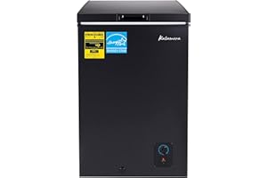 Kalamera. 3.5 Cu.ft Chest Freezer-Freestanding For Home/Apart With Lowest -4℉ Black, KCF-100-SS
