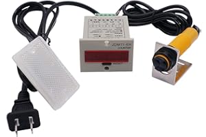 TWTADE/Infrared Wireless Visitor Counter 110-220VAC LED Auto Display Digital Counter 0-999999 6 Digits Count Mall People Flow + Photoelectric Switch Sensor Distance 2m NPN NO + Reflector + Holder