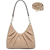 Dasein Ruched Hobo Handbag for Women Retro Shoulder Purse Crossbody Bag with 2 Removable Straps
