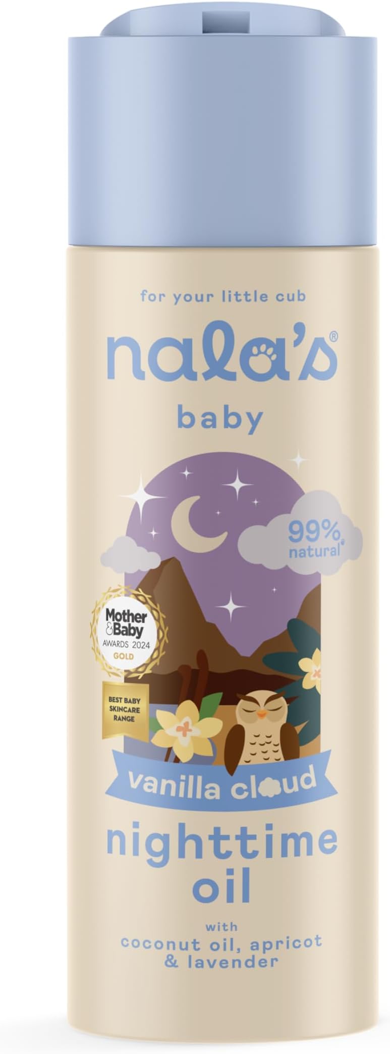 Nala's Baby Nighttime Oil Vanilla Cloud 200ml 99% Natural Paediatrician