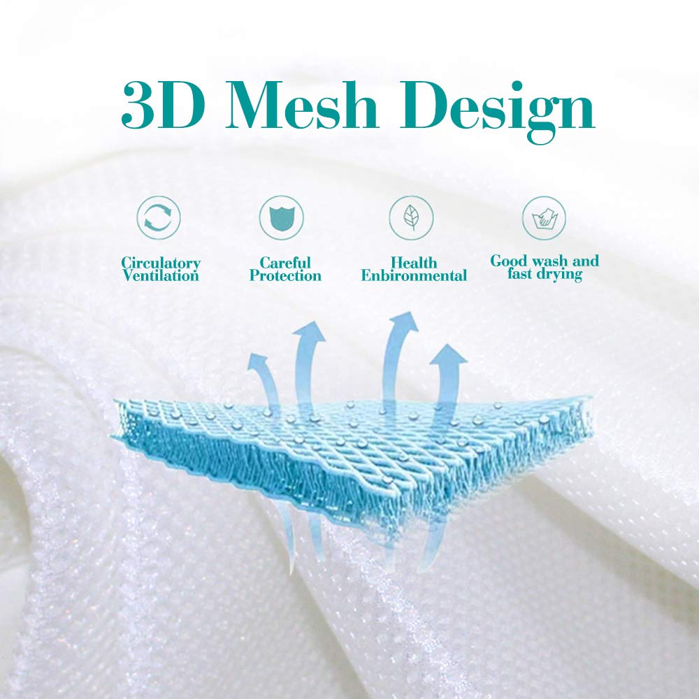Genuss Crib Bedding Bumper Set of 2 Baby Crib Bumper Mesh Adjustble Breathable Mesh Crib Liner Cotton Mesh Bumpers for Baby Crib 11.8'' x 134''&11.8'' x 63'' (White) : Baby