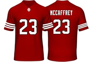 IKIIO Custom Mens/Youth Football Stitched T-Shirt for Sports Fan Red/White No Brand/Logos