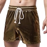 NVIFJIKI Mens Metallic Shorts Drawstring Pockets Casual Shorts Pants Sports Workout Loose SweatShorts