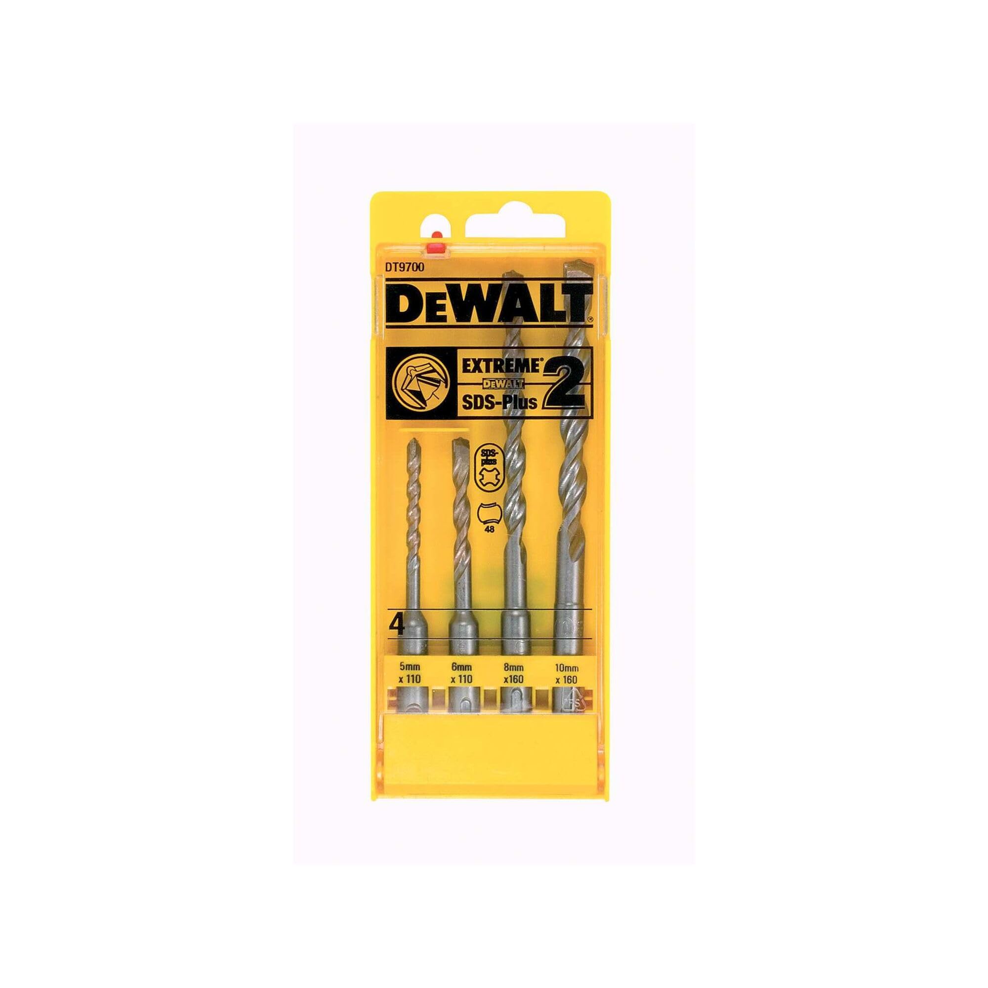 DEWALT DT9700-QZ DT9700-QZ-Selección 4 unid. de dim. 5,6,8,10 SDS-Plus Extreme2