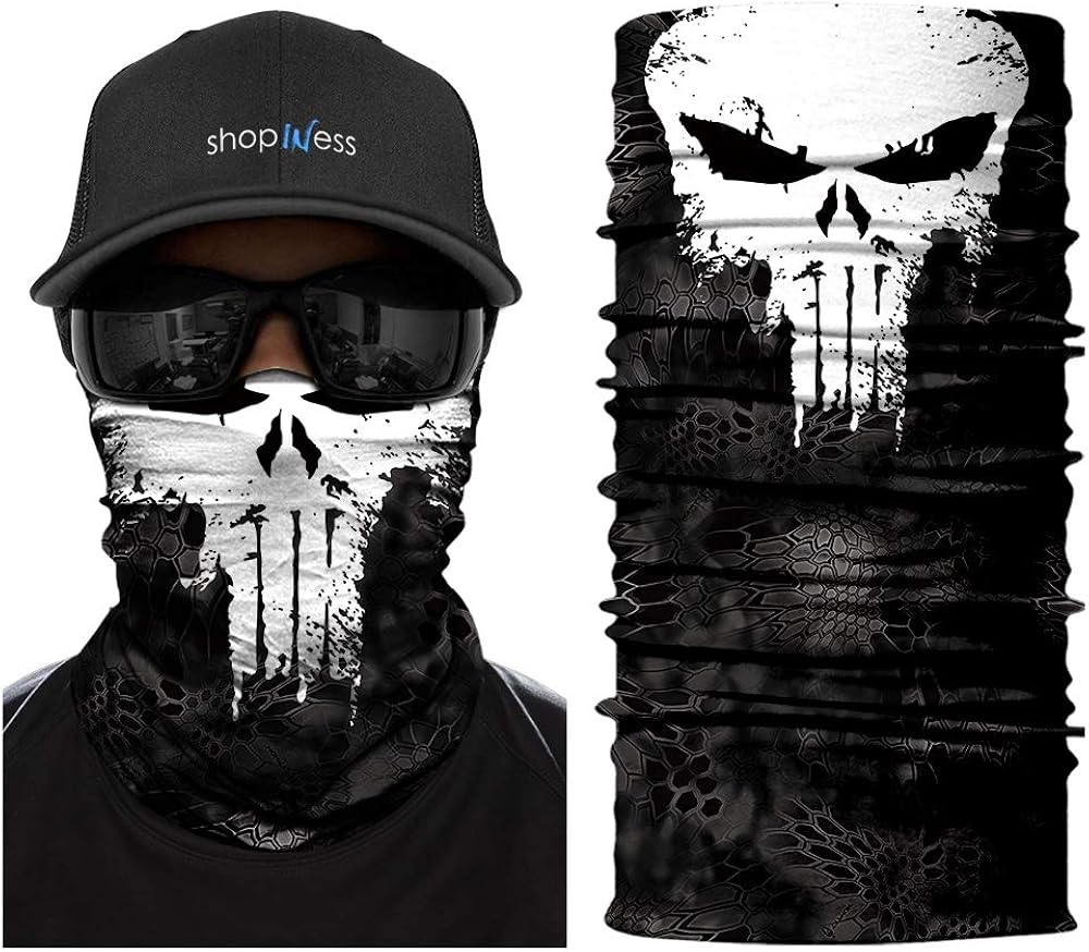ShopINess Unisex Tube Scarf Adult Multifunctional Headband Bandana Neck Gaiter for Motorbike Sport Parties Halloween and Carnival Outdoor Activities Movie Characters (Alien)