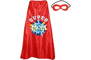 D.Q.Z Adults Superhero Cape and Mask for Women Mom Gifts Super Hero Costume Birthday Family Day Party