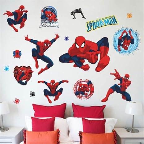 Wandtattoos-3d Spiderman Wandbild 50x70cm Schlafzimmer- / Büro