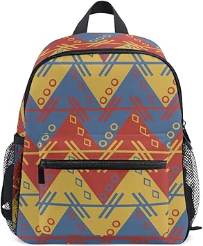 red blue yellow backpack