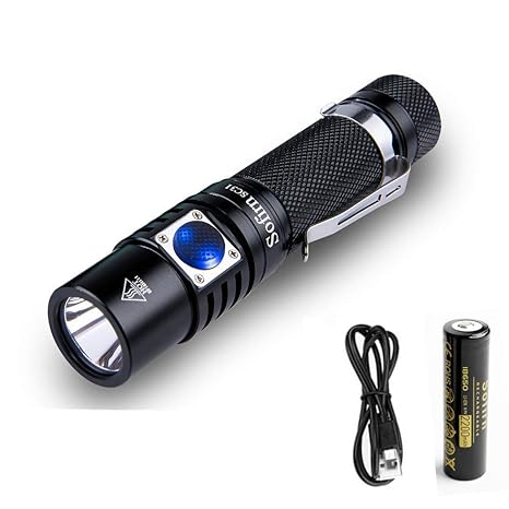 Sofirn SC31 USB wiederaufladbare Taschenlampe inklusive 18650 Akku, CREE XPG3 LED Maximal 610 Lumen Hell genug für Camping, W