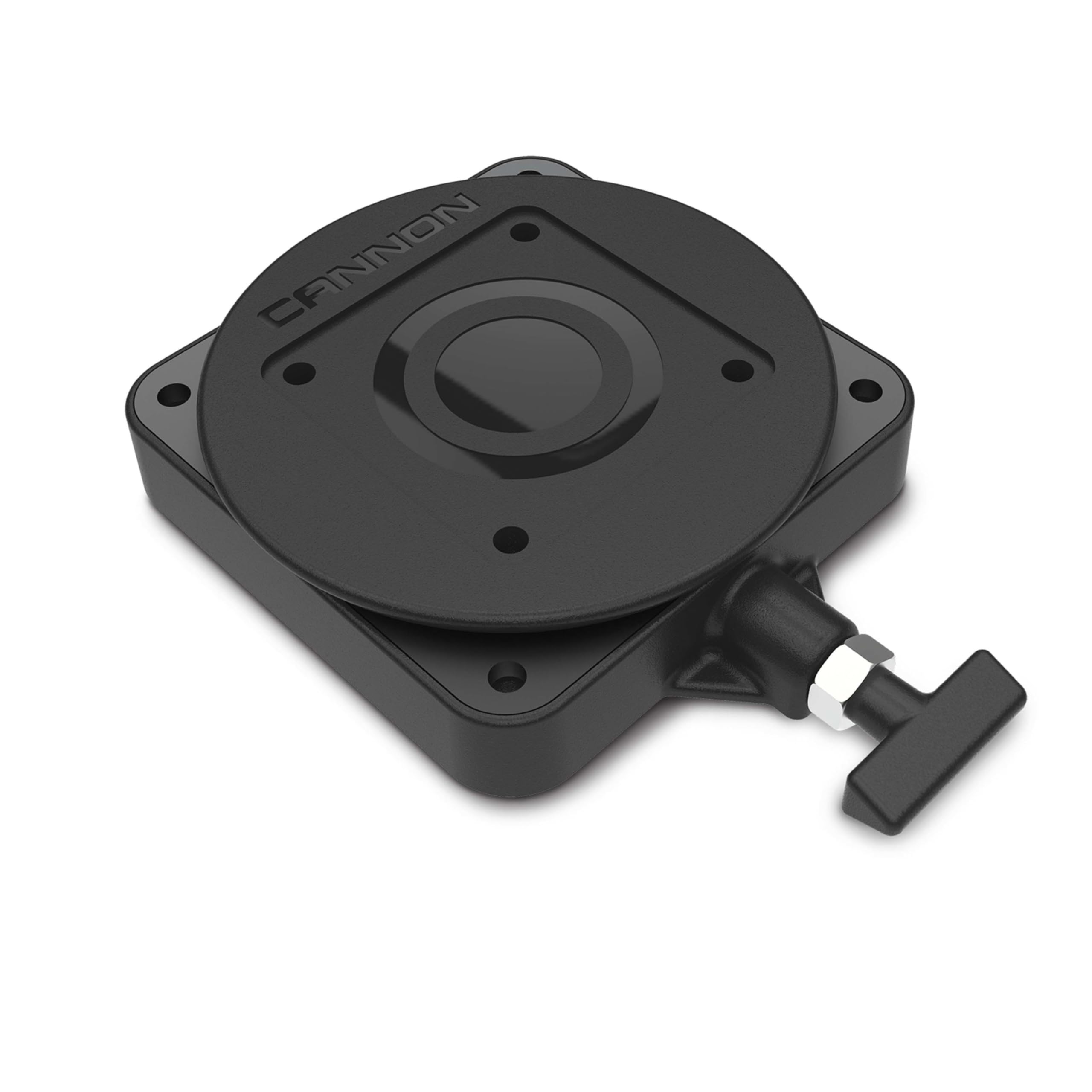Photo 1 of Cannon 2207003 Low-Profile Swivel Downrigger Mounting Base, Black Composite