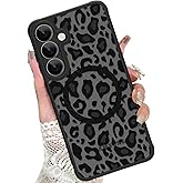 KANGHAR Case for Galaxy S25 Phone Case [Compatible with Magsafe] Leopard Printed Pattern Cute Cheetah Protective Magnetic Case for Girls Women Men Compatible with Samsung Galaxy S25