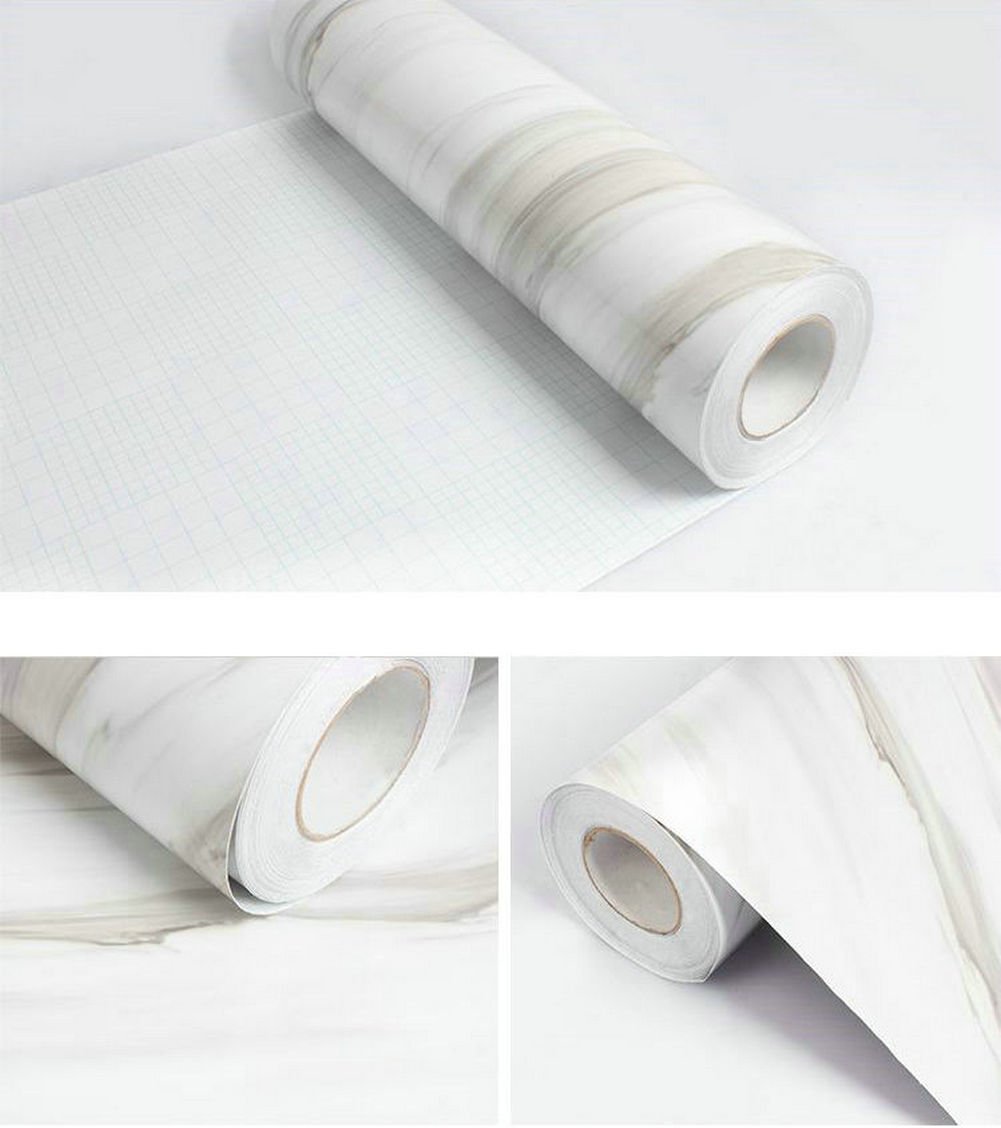 DOOXOO PVC Marble Waterproof Vinyl Self Adhesive Wallpaper Roll Wall