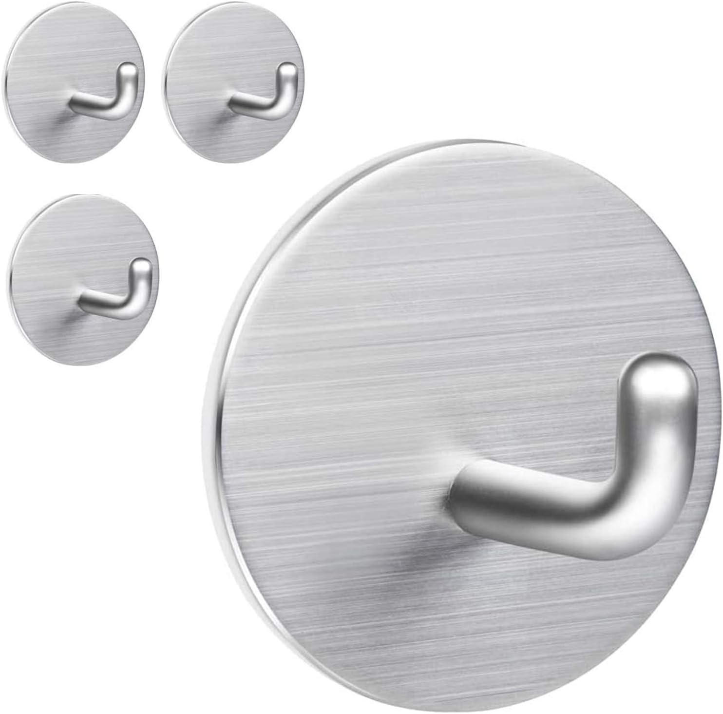 SMBOX Self Adhesive Hooks, Heavy Duty Stainless Steel Sticky Hanger, Waterproof Hanging Holder Stick on Wall, Door, Closet