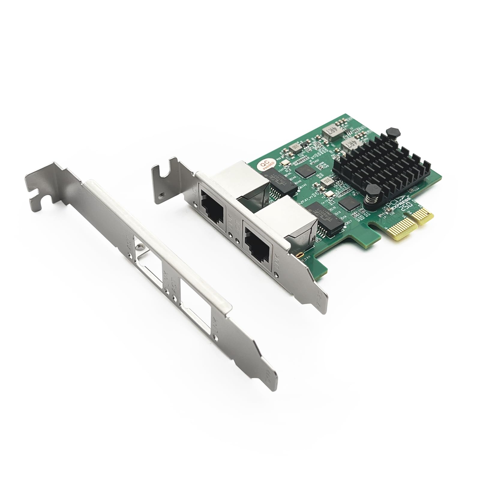 100M/1000M/2.5G NIC Network Card, dual RJ-45 Port, with Realtek RTL8125BG Controller, Support Windows/Windows Server/Linux/Ubuntu/Centos/Vmware
