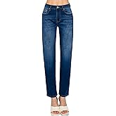 WAX JEAN Women's High Waisted Straight Leg Repreve Denim Jeans