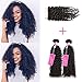 ISEE Hair Virgin Malaysian Deep Curly Jerry Curly Human Hair 3 Bundles With 4x4 Free Part Lace Closure,100% Unprocessed Human Curly Hair Extensions(16