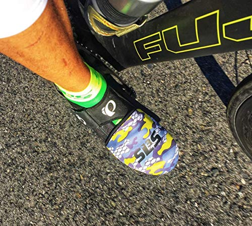 SLS3 Neoprene Cycling Shoe Covers | Shoe Warmers | Mountain Bike Shoe Covers | Windproof Waterproof (Yellow Camouflage, L/XL) - Thumbnail 6