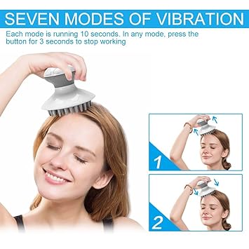 Electric Massage Brush Head Massager Anti Static Scalp Relaxation