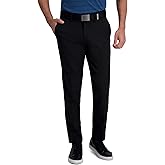 Haggar mens Cool Right Performance Flex Solid Slim Fit Flat Front Pant