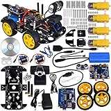 kuman Sm3 Wi-fi Robot Car Kit for Arduino, 4 Wheel Utility Vehicle Wifi Intelligent Robotics Ds Robot Hd Camera Wireless Robot Smart Car Kit 7.4v