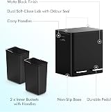 VonHaus 30L Double Recycling Kitchen Bin Black with Removable Inner Bins view 6