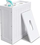 Unibos Freestanding Bathroom Storage Cabinet White Slimline Box view 7