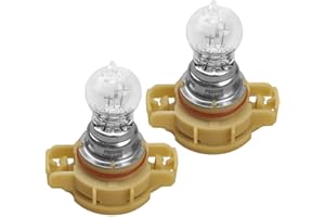 TIKSCIENCE PSX24W 2504 4300K Fog Light Bulbs 12V 24W, Car Daytime Running Lights Automotive Clear Glass Bulbs Yellow,2Pcs