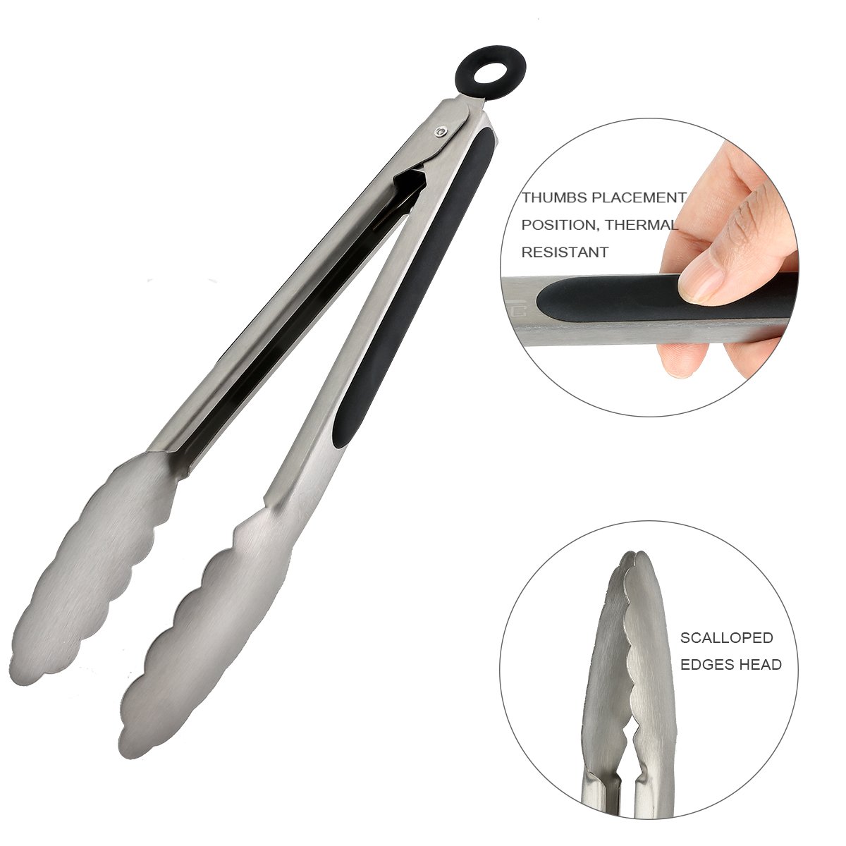 GrillOut™ Stainless-Steel BBQ Tongs With Extending Handle