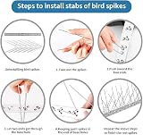 Moyofree 2M Bird Spikes Stainless Steel Pigeon Deterrent for Roofs Windows view 3