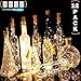 REDNUTH Cork Lights Wine Bottle Lights, 12 Pack 20 LEDs with 36+12 Pcs LR44 Operated Batteries on 7.2 Ft/2m Mini Silvery Copper Wire Fairy Lights for DIY and Party Wedding Table Decor (Warm White)
