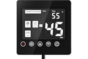 Waykar Remote Control for AFW Series Dehumidifiers – Digital Humidity & Temperature Control, Adjustable Humidity Level, 32.8ft Cable, Sensitive Sensor, Easy Installation, Includes Accessories