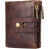 Men's Genuine Leather RFID Bifold Wallet With Double Zipper Coin Pocket – Microseven