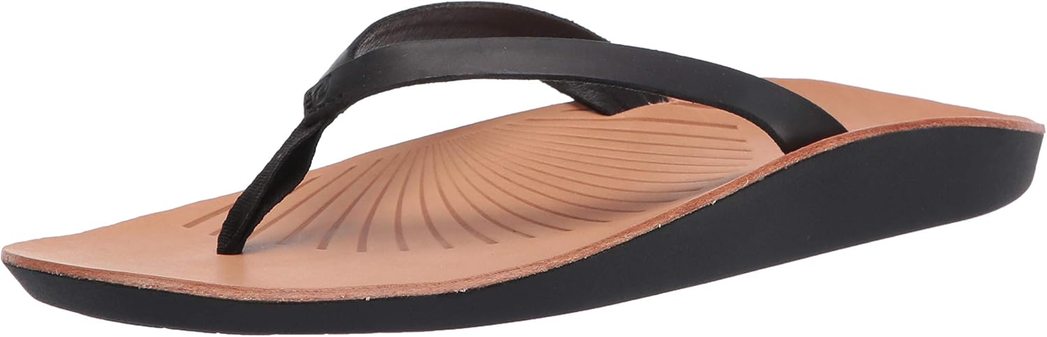 olukai womens leather flip flops