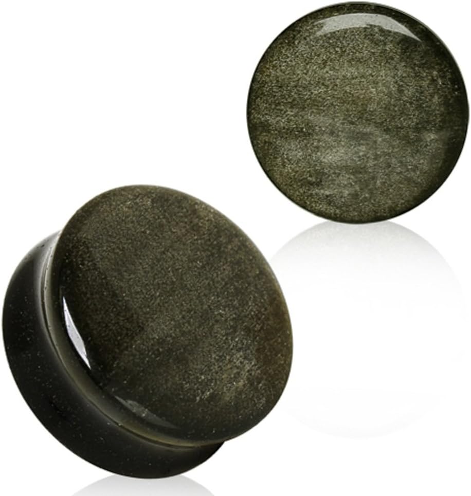 WildKlass JewelryNatural Golden Obsidian Stone WildKlass Saddle Plug