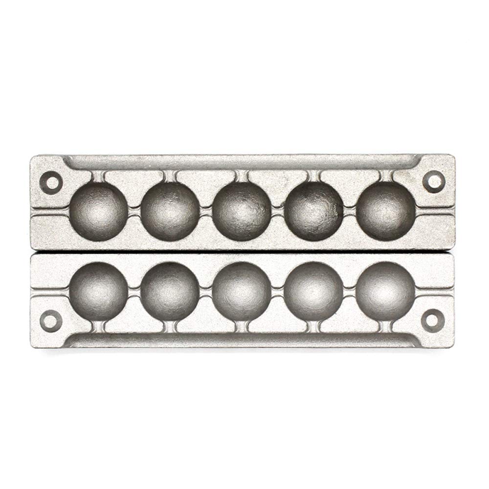 Adygil Round Sinker Mold with 5 Cavities and 3-Ounce,Without Handle
