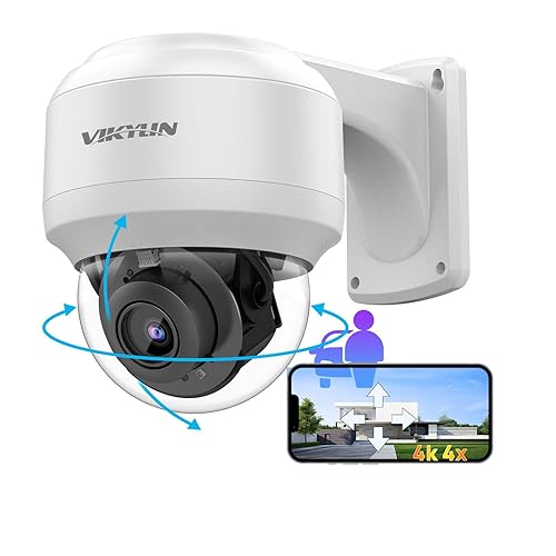 VIKYLIN 8MP Outdoor PTZ PoE IP Camera with Audio,4K Security Speed
