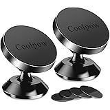 [ 2 Pack ] Magnetic Phone Mount, [ Super Strong Magnet ] [ with 4 Metal Plate ] car Magnetic Phone Holder, [ 360° Rotation ] 