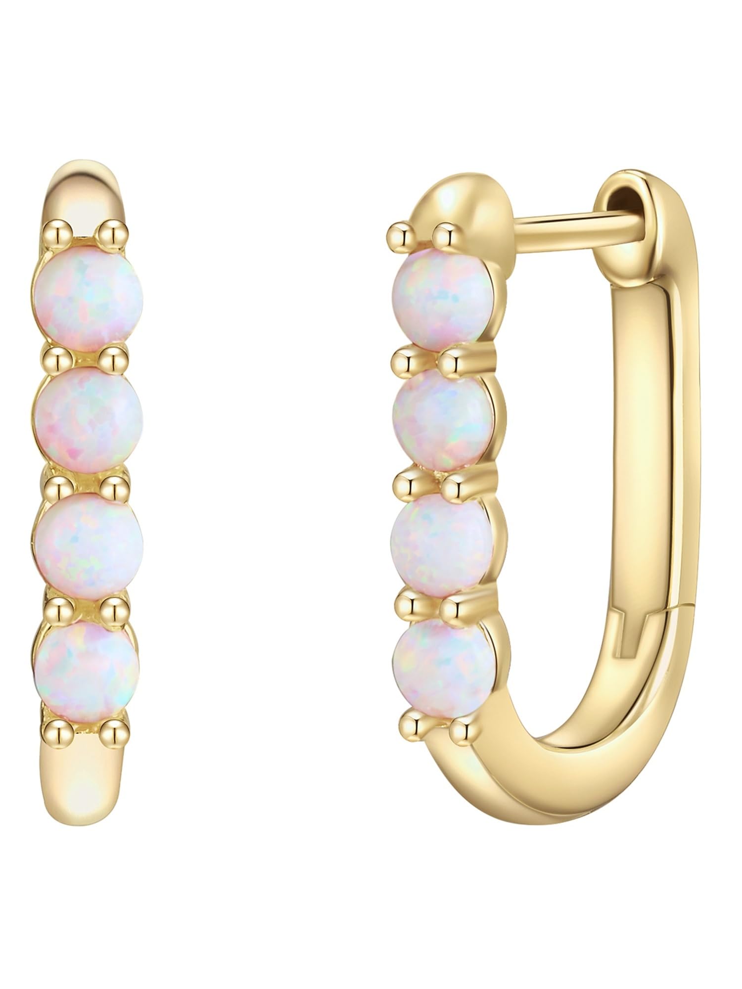 Glanzstücke München Female 925/- Sterling Silver Opal Hoop earring