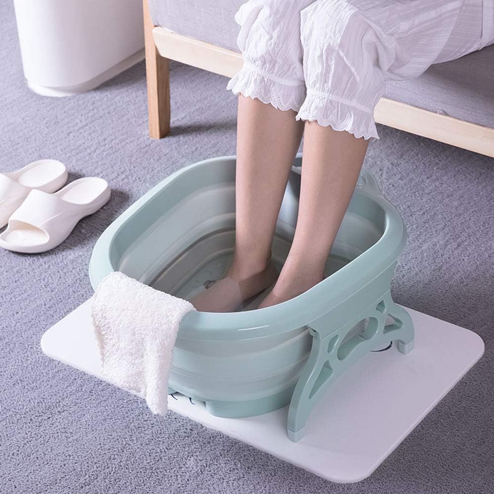 HAYAN Foot Spa Foldable Footbath Tub with Foot Massagers Large Thicken Size 19.6×15.7×7.8"(Green) - Image 5