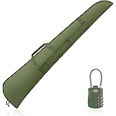 UDSKT Shotgun Case with TSA locks, Gun Case 52" Thick Padding Rifle Cases, Rifles Bag Accessories Lockable Zippers for Firearm Storage