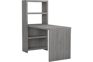 Bush Business Furniture Office by Kathy Ireland Echo 56W Bookcase Desk in Modern Gray