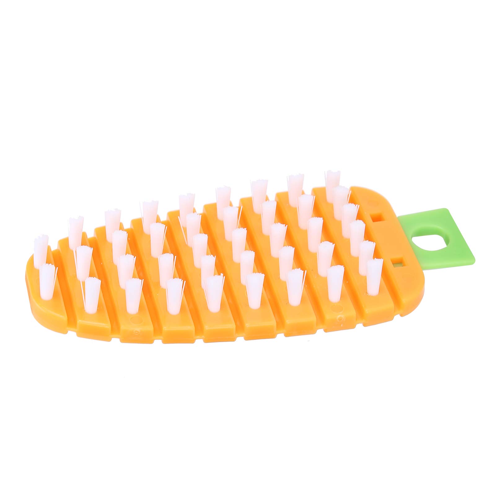 Fruit Brush, Vegetable Brush Vegetable Scrubber Potato Scrubbing Brush Flexible Carrot Shape for Potato(Orange)