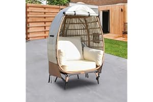 Floweringbeter Protective Waterproof Outdoor Cover for Egg Chairs with Ventilation Air Vents and Adjustable Buckle Straps to 